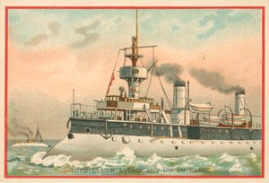 戦艦を攻撃する魚雷艇 作： French School